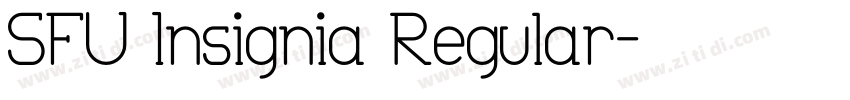SFU Insignia Regular字体转换